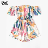 Dotfashion    Geo Print Romper  2018 .           Playsuit