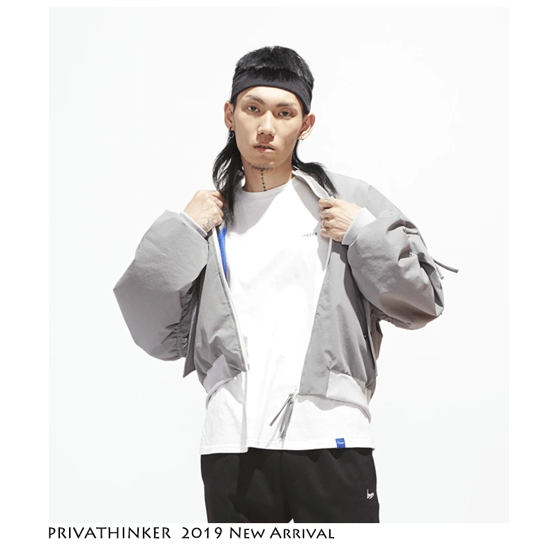 Privathinker Men Streetwear Bomber Jacket 2019 Mens Hip Hop Baseball Jacket Male Harajuku Embroidery Funny Windbreaker Jacket
