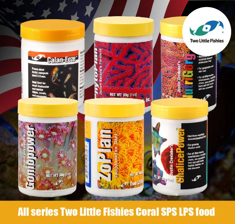 

Two little fishies coral SPS LPS food Goniopora Alveopora Chalice Gorgonian Gonio marine reef tank aquarium feed
