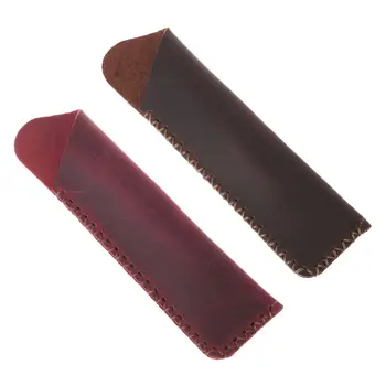 

Retro Leather Pen Holder Ballpoint Pen Protective Sleeve Cover Handmade Fountain Pouch For Holding Single Pen For Office