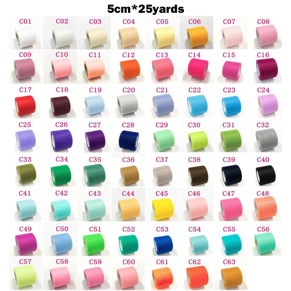 Tulle Roll 15cm 25Yards 5cm Roll Fabric Spool Tutu Party Birthday Gift Wrap Wedding Decoration Christmas Favors Event Supplies