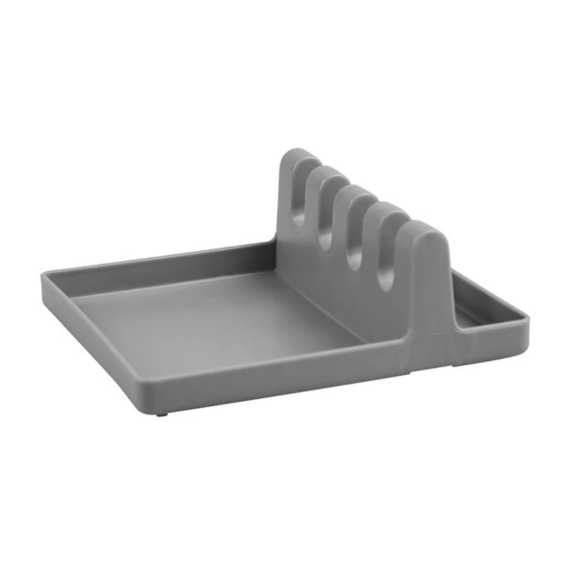 ABLA Dish Tray Rack Kitchen Organizer Shelves Plastic Spoon Spatula Pot Lid Chopsticks Holders Drying Holder Home Storage Rack - Цвет: Gray