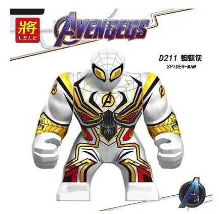 

20pcs Legoed Superheroes Figure Spiderman Hulk Valkyria Battle Horse Iron Man Infinity Gauntlet Stones Building Blocks Toys D211
