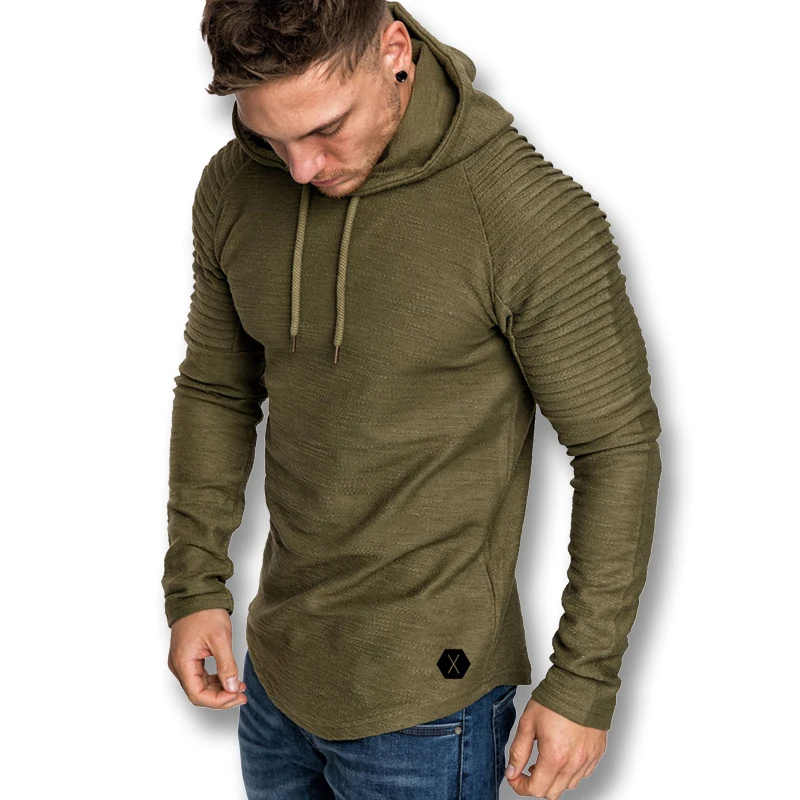 

iSurvivor 2019 Men Spring Autumn Hooded T Shirts Hombre Male Casual Fashion Slim Fit Large Size Long Sleeved T Shirts Camiseta