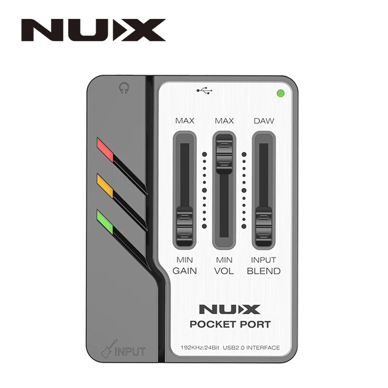 NUX карманный портативный Гитарный USB аудио интерфейс 192 кГц/24 бит