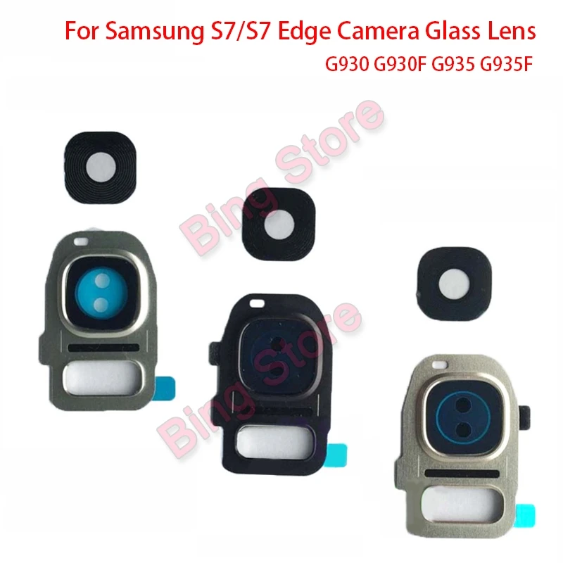 Back Rear Camera Lens Glass Cover Protector Frame For Samsung Galaxy S7