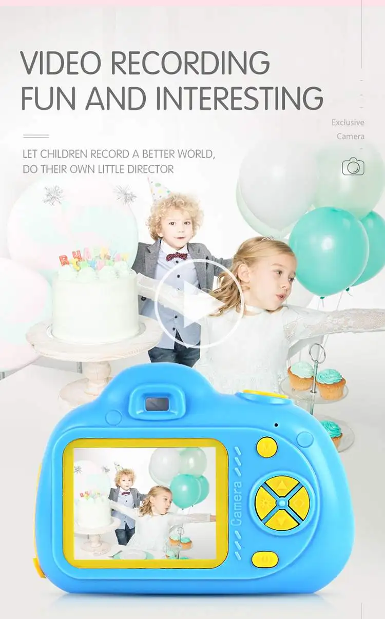 Мини-камера для детей, многоязычная игра, запись жизни, электронная камера, обучающая игрушка-головоломка, детский подарок на день рождения