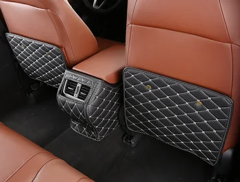 

3pcs/set Microfiber leather Car seat anti - kick Prevent dirty protection mat for Honda accord 2018 interior decoration