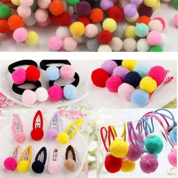 

100pcs/Pack 15mm Party DIY Craft Pompoms Soft Fluffy Balls Felt Card Cute Pattern DIY Decorations Toys