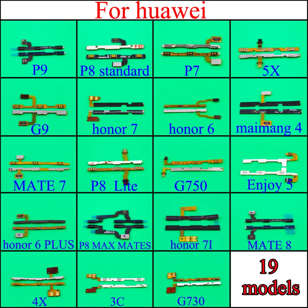 

YuXi For Huawei P7 P8 P9 5X G9 4X 3C honor 6 7 g750 G730 Power on off volume Camera switch Side Button keypad Flex Ribbon Cable