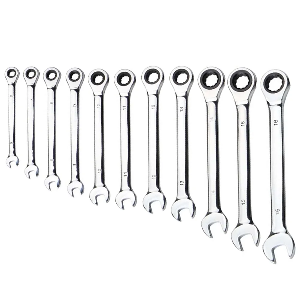 

6mm-16mm Ratchet Wrench Combination Wrench Set Keys Ratchet Tool Hand Tools