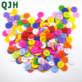 

Wholesale Buttons 1000pcs/lot 2 Hole Resin Bread 12mm Clothes button Mixed Color Scrapbooking Sewing Accessories