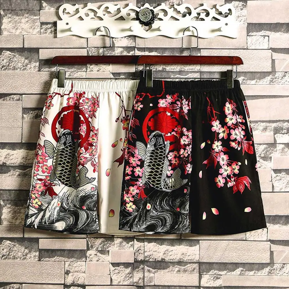 3D печатные женские и мужские модные брюки летние Персонализированные повседневное пляжное короткое брюки луч линия пояс кимоно брюки