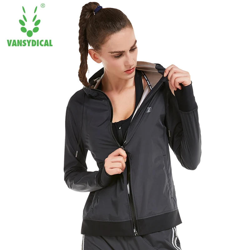 Hot Sweat Sports Running Jackets Women's Lose Weight Slimming Sweating