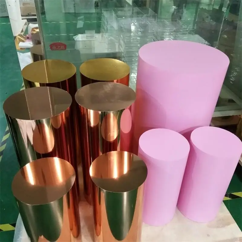 Discount Acrylic Round Plinth Pink Gold White Clear Cylinder Display Pedestal Riser Party Holiday DIY Decorations Support Customize 1Pcs 0