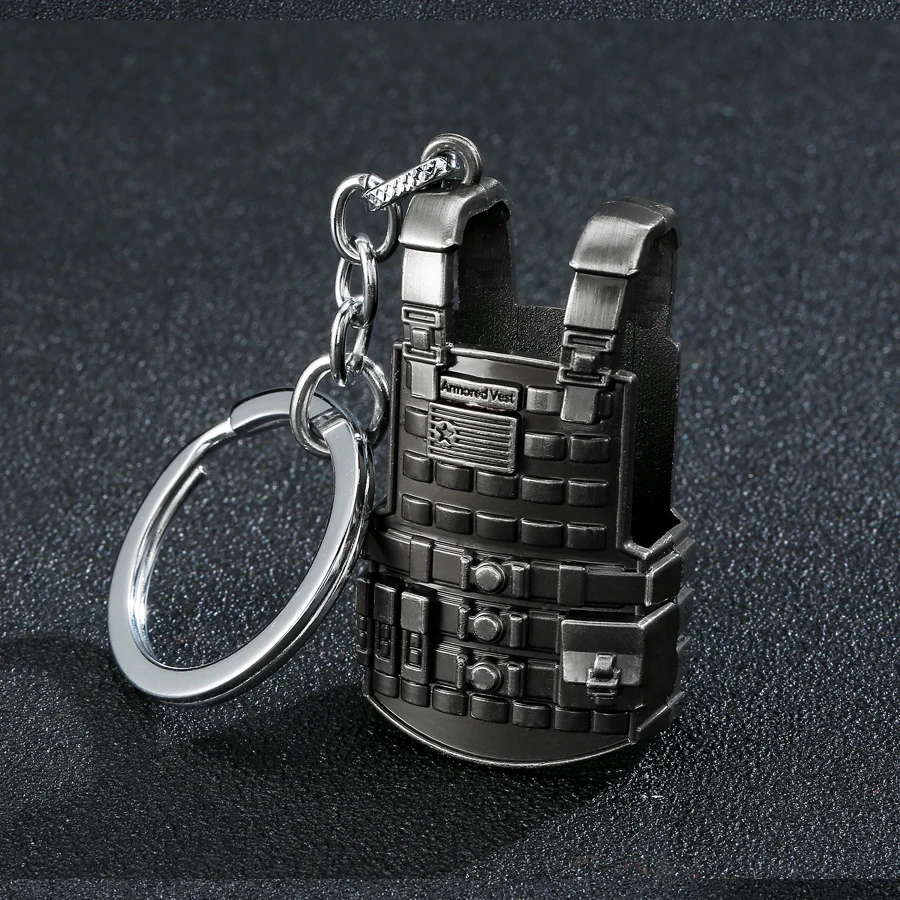 6 llaveros AWM casco Pan 98 K pistola bolsa de aleación de alta calidad llavero joyería FPS juego Fans regalo llaveros mujer brelock