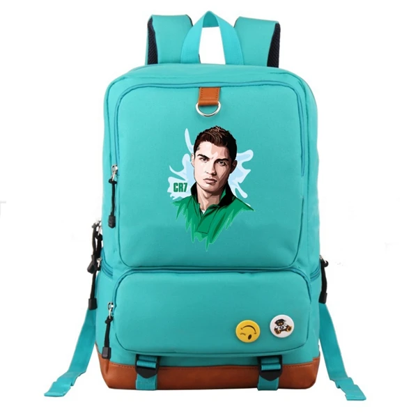 Женский и мужской рюкзак Cristiano Ronaldo CR7, Студенческая школьная дорожная сумка, сумка для ноутбука, для футбольных болельщиков - Цвет: B Blue