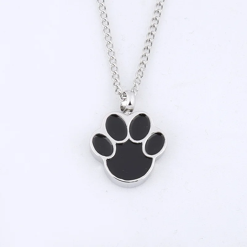 Memorials Pet Supplies Valyria Memorial Pet Dog Paw Keychain Necklace Always In My Heart Pet Urn Keepsake Charm Ashes Keyring Necklace With Engraving