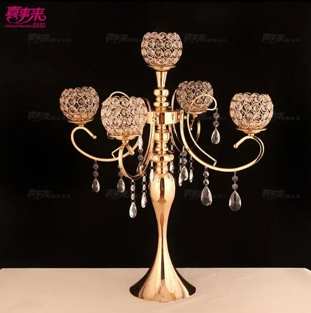 New Wedding Crystal Candlestick Arrangement Five Candlestick Road Bringing Wedding Candlestick Projects Scene Arrangement Table