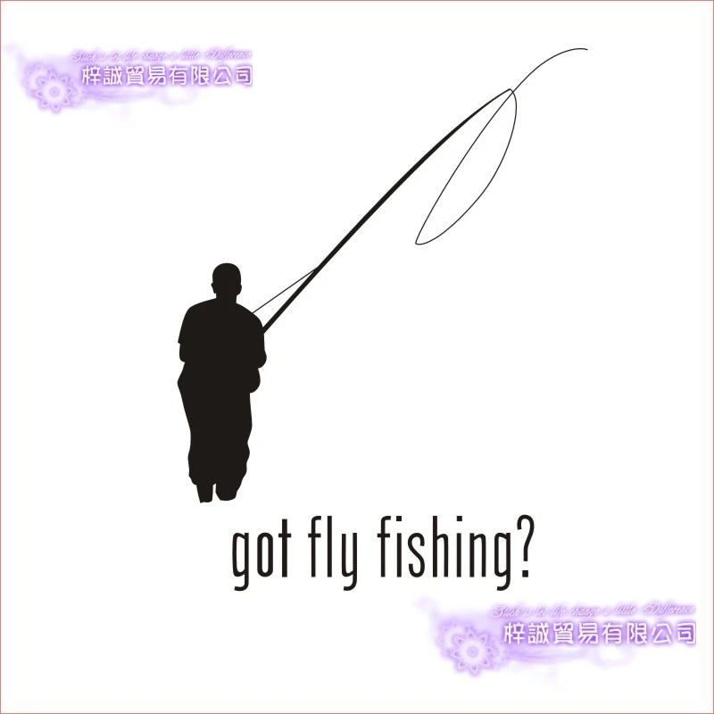 Fly Fishing Decal Boat Sticker Car Fish Angling Posters Vinyl Wall