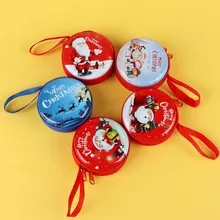 Рождественский Декор мультфильм детский кошелек Санта Клаус мини бумажник с застежкой молнией рождественские подарки для детей Рождественская елка украшения
