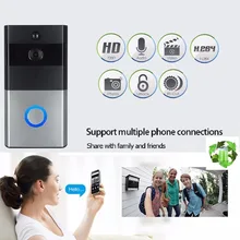 Беспроводной Wifi видео дверной звонок HD камера ночного видения двухсторонний домофонный дверной звонок Поддержка обнаружения движения TF карта для Android IOS