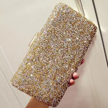 Женская вечерняя сумочка с кристаллами в стиле ретро, бисероплетение, свадебная сумка с бусинами и стразами, маленький Шикарный кошелек, сумки на плечо