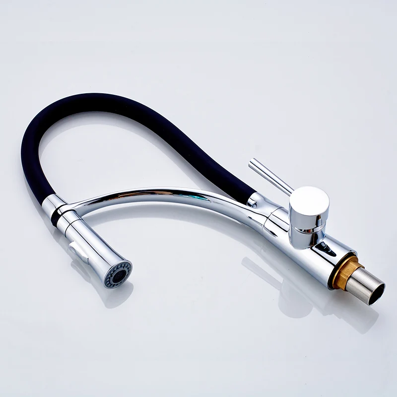 Fapully Kitchen Faucet Pull Out Black Chrome Finish Dual Sprayer Nozzle Cold Hot Water Mixer Faucet Torneira Cozinha Fapully Kitchen Faucet Pull Out Black Chrome Finish Dual Sprayer Nozzle Cold Hot Water Mixer Faucet Torneira Cozinha