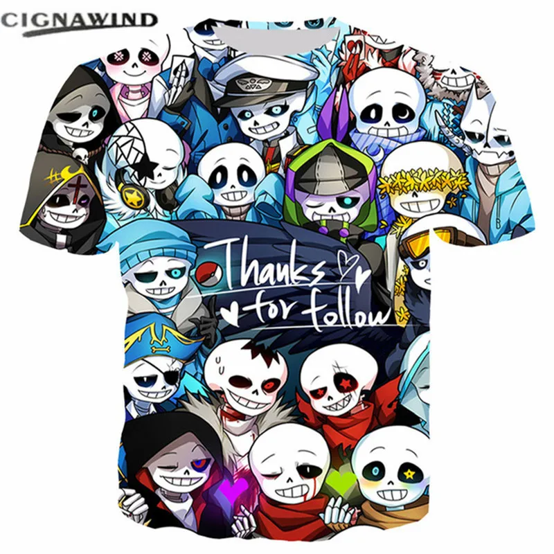 Новая игра Undertale 3D Печатные Футболки мужские/женские модные хип-хоп летние топы