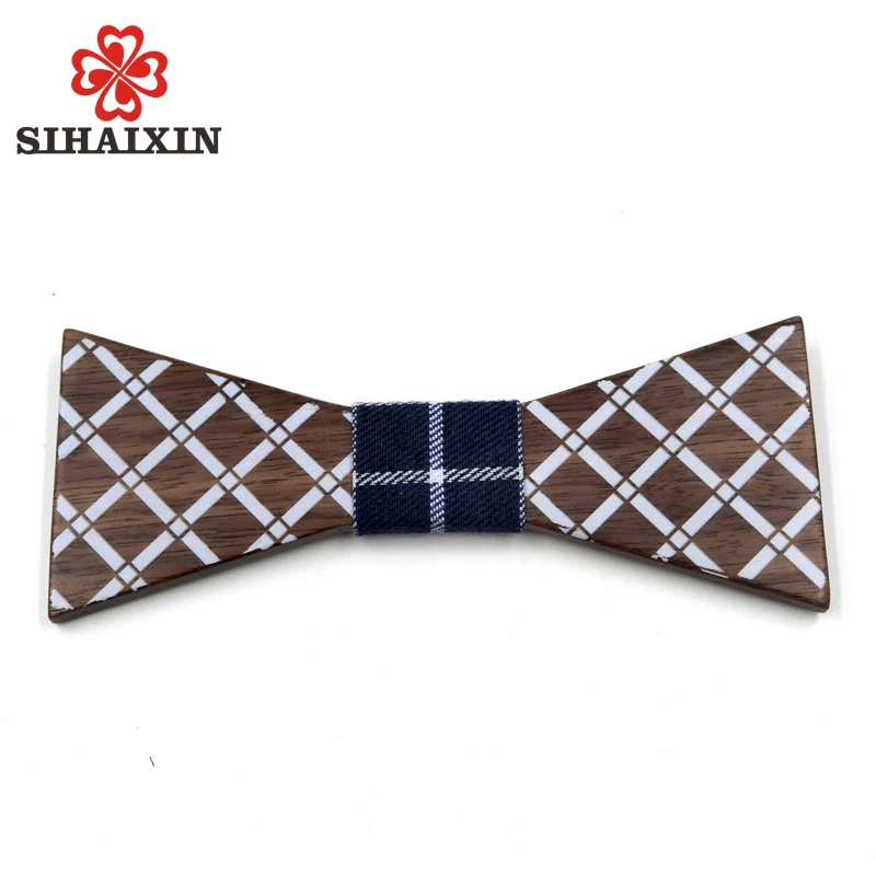 

Fashion Wedding Wood Bow Tie Party Men Formal Wear Business Cravat Bow tie Clothing Accessories Simple Men's Suit Wooden Bow Tie