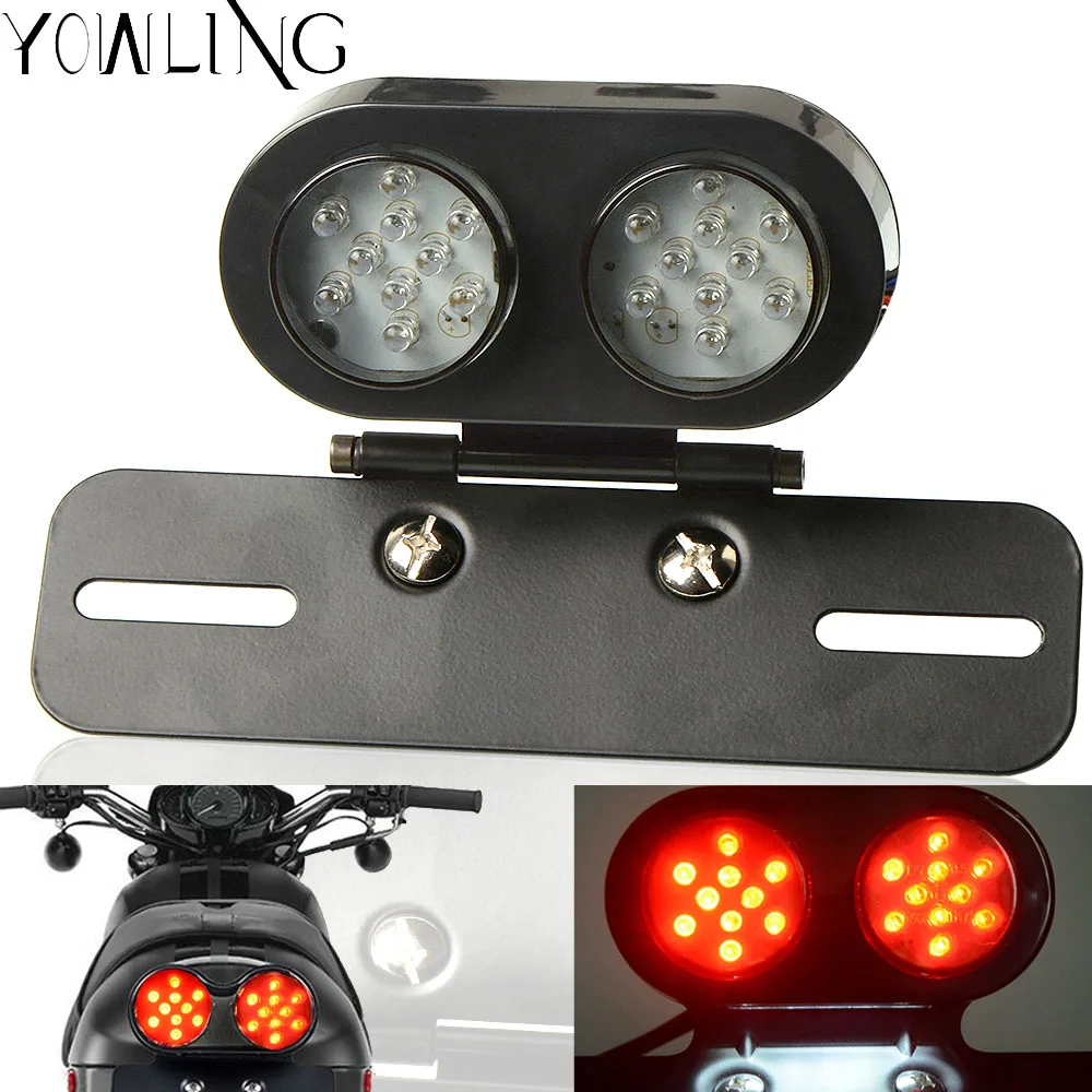 Motorcycle Turn Signal Brake Led Light License Plate Holder For