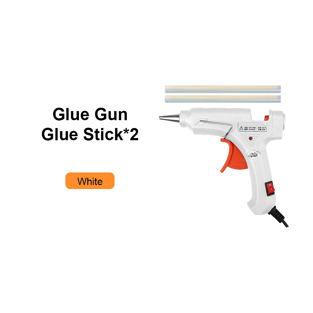 JelBo штепсельная вилка США термоплавкий клеевой пистолет Электрический инструмент для ремонта плавления железа 7 мм Клей карандаш плавления железа воск уплотнение электроинструменты 20 Вт - Цвет: White Glue Gun