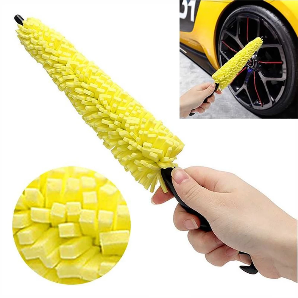 

Car Wheel Brush Plastic Handle Vehicle Cleaning Brush Wheel Rims Tire Washing Brush Auto Scrub Brush Car Sponges Tools Rim Care