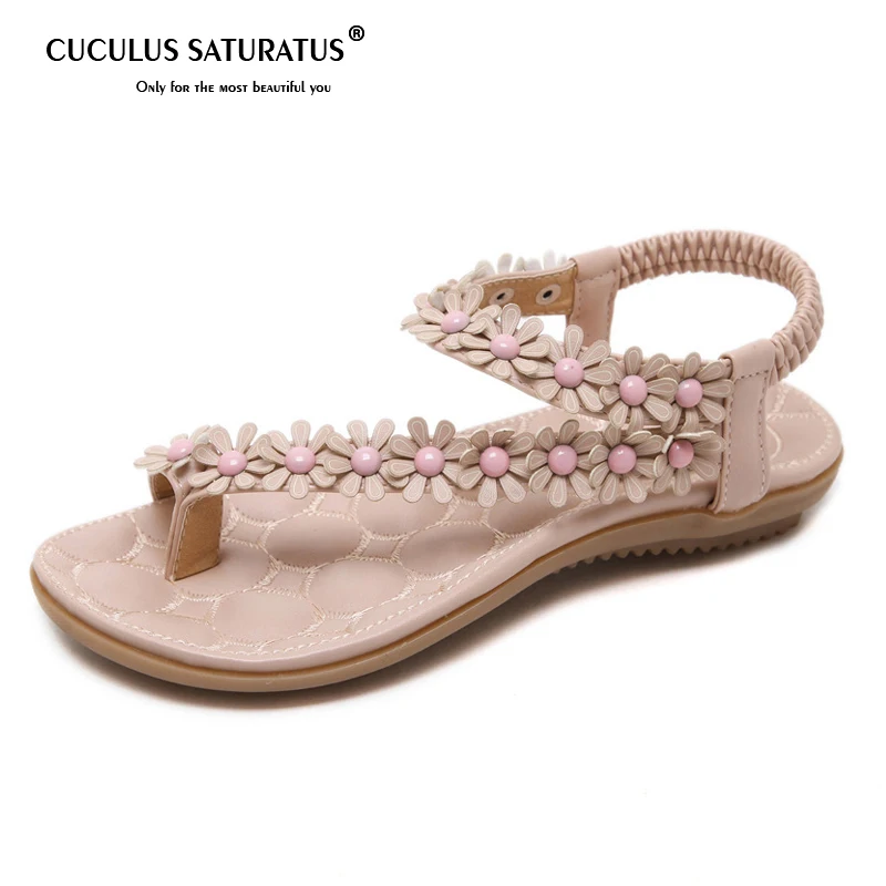 

Cuculus Big Size 35-41 Flower Women Sandals Fashion Women Flat Sandals Summer Shoes Ladies Sandals 01F669