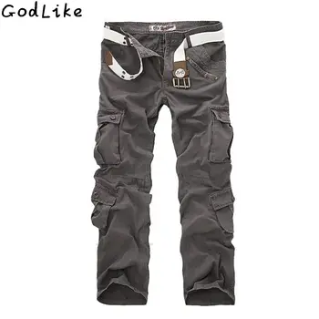 

2019 Male Camouflage pants Men's Casual Cargo Pants Mens Pant Multi Pocket Military Overall for Men Outdoors Long Trousers