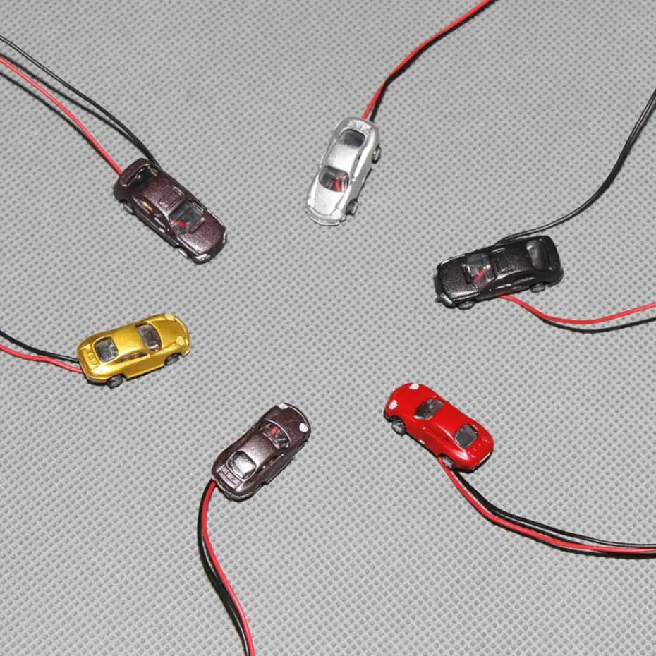 12PCS 1200 Z Scale Model Lighted Cars With 3V 12V LEDs Lights for