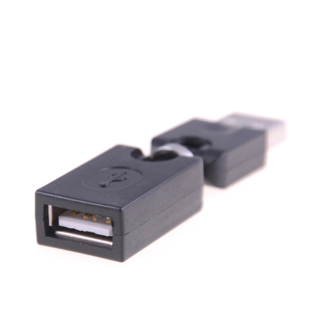 1 шт. черный USB 2 0 переходник типа Папа мама с поворотом на 360 градусов гибкий