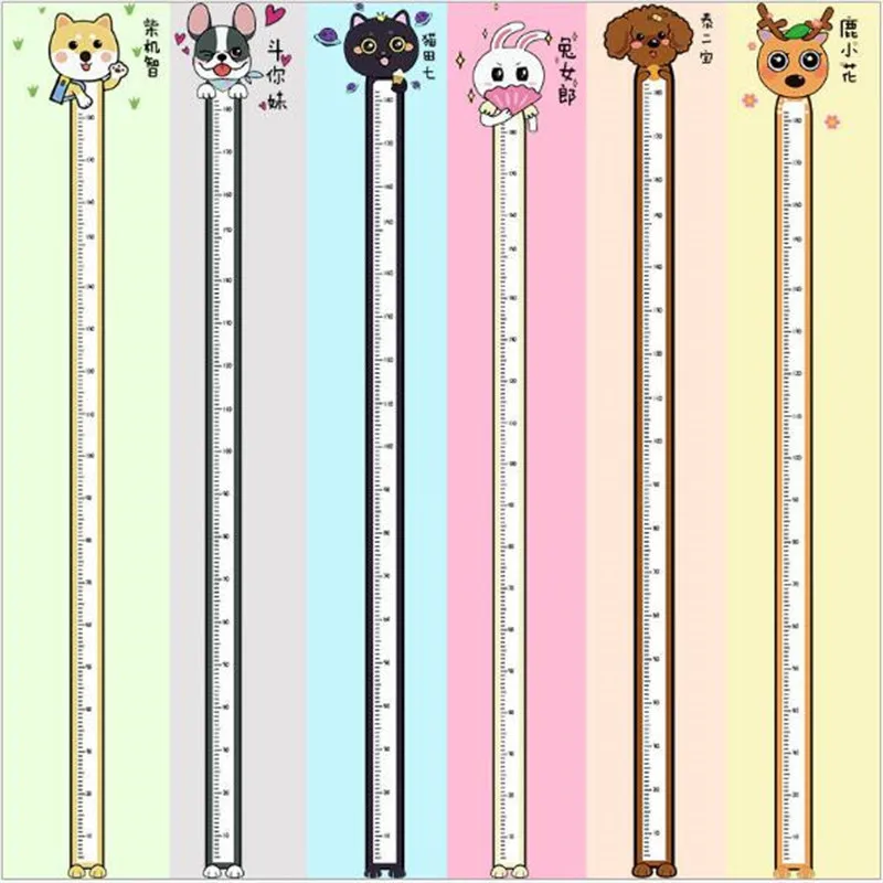 

1PCS Cartoon Animal Height Sticker Children's room Nursery Decoration Wall Sticker Removable Vinyl Decorative Stickers 45*60CM