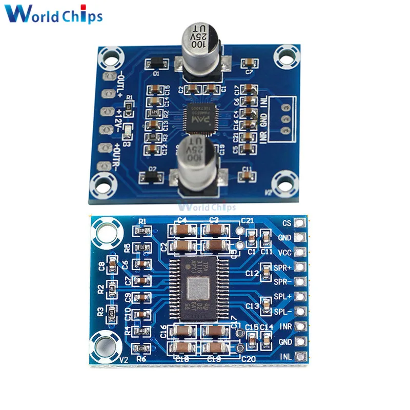 DC 12 V 24 2x50W 2*20 W двухканальный Мини цифровой усилитель D класса TPA3116D2 мощности плата