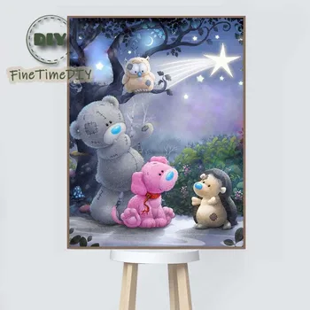 

Diamond Painting Animal Bear Cartoon Diamond Embroidery Sale Cross Stitch Children Pattern Handicraft Diamond Mosaic Wall Art