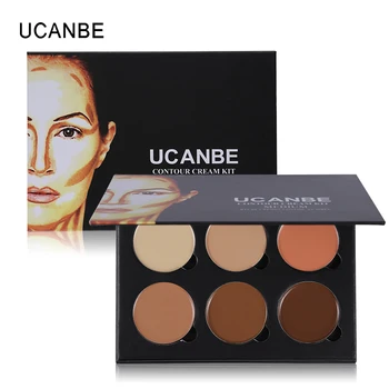 

UCANBE Brand 6 Colors Highlight Contour Palette Light to Medium 3D Contouring Makeup Corrector Concealer Cream Make Up Cosmetics