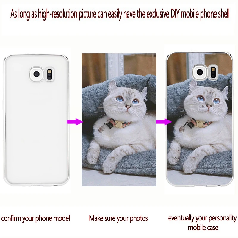 

Phone Case Customize Print Picture Silicone Back Shell Personalized Print Cover Cases For Samsung Note 8 9 Galaxy s7 S8 s9 edge