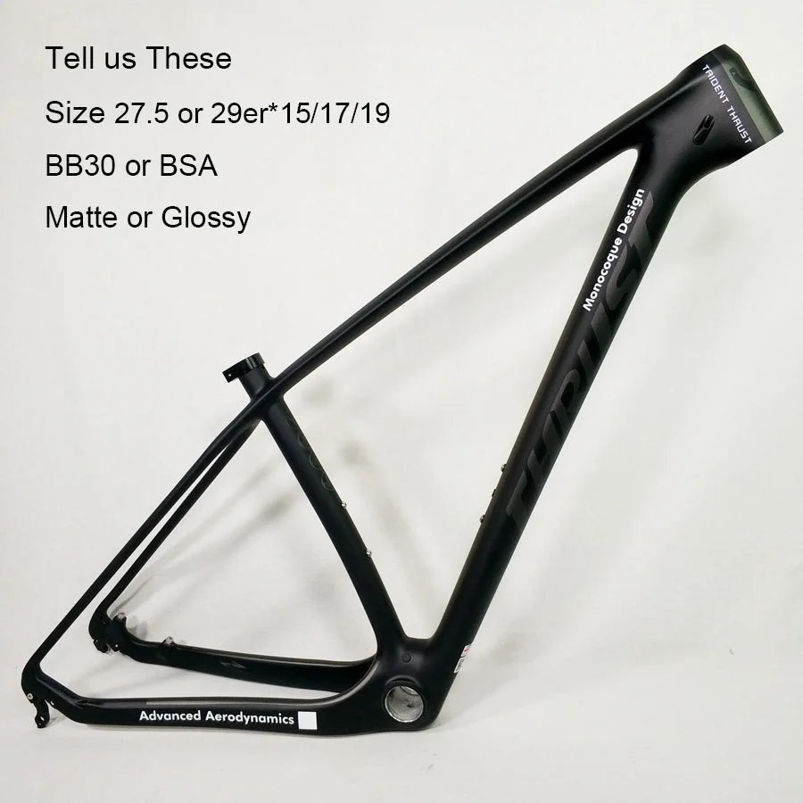 Карбоновая рама для горного велосипеда BOB 29er, китайская карбоновая рама для горного велосипеда 15 17 19, карбоновая рама для велосипеда BSA BB30 2, гарантия на велосипед - Цвет: black new paint