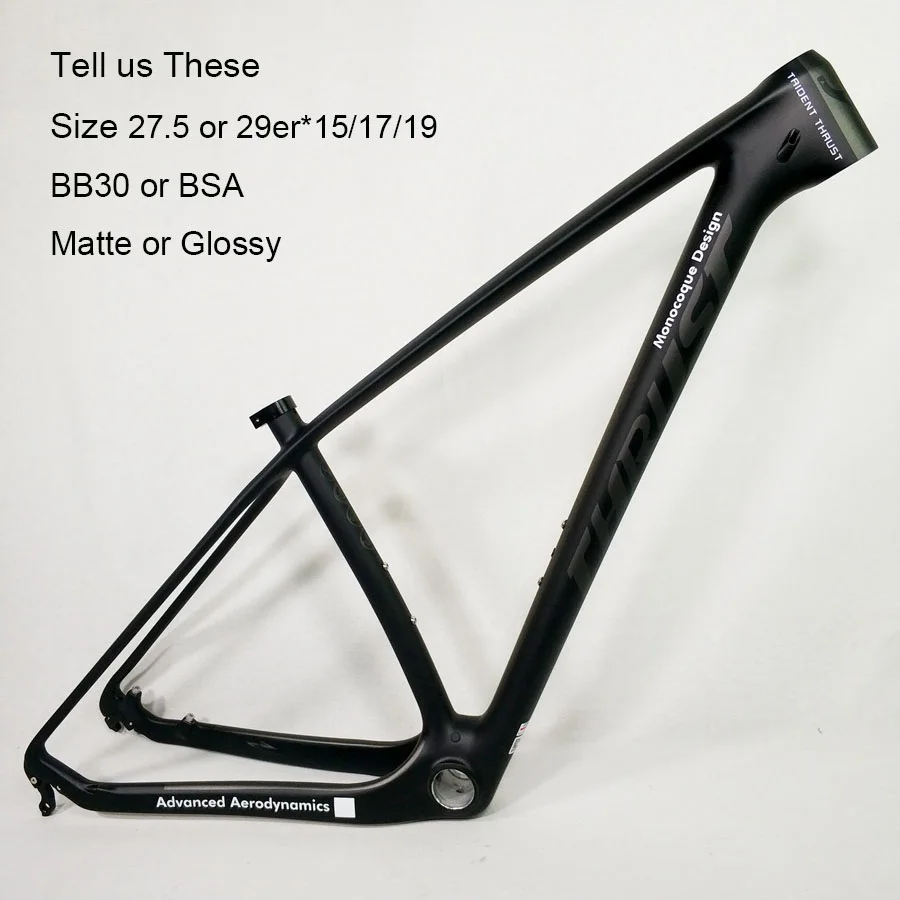 black new paint Карбоновая рама для горного велосипеда BOB 29er, китайская карбоновая рама для горного велосипеда 15 17 19, карбоновая рама для велосипеда BSA BB30 2, гарантия на велосипед - Цвет: black new paint