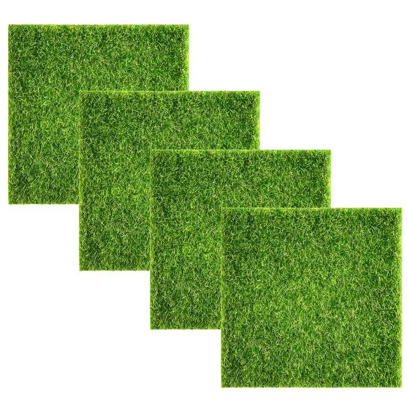 4pcs Искусственный мох искусственный газон микро ландшафт мха трава Флорес Искусственные цветы листва для дома Свадебные украшения - Цвет: 4pcs
