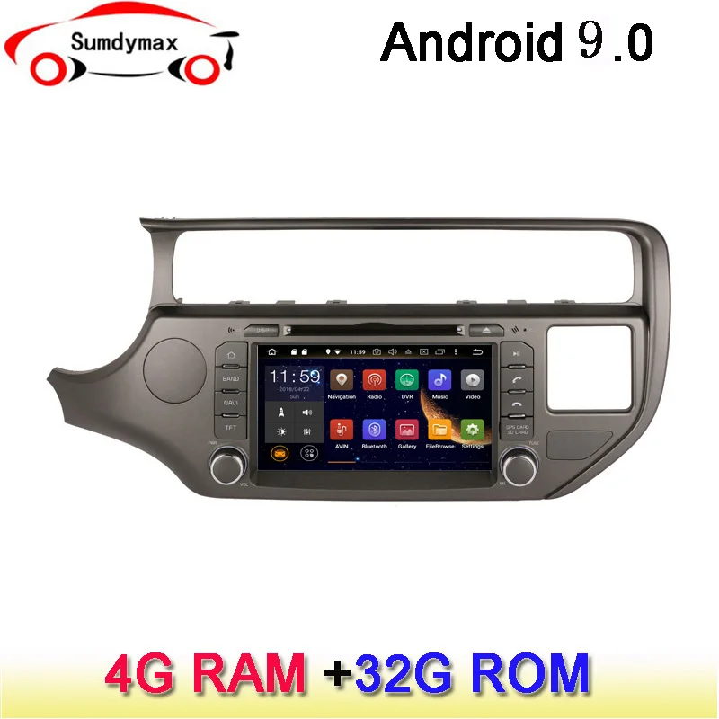 " Специальный автомобильный dvd-плеер для kia rio K3 android 9,0 автомобильный аудио стерео Восьмиядерный 4 Гб ОЗУ 64 Гб ПЗУ gps навигация радио