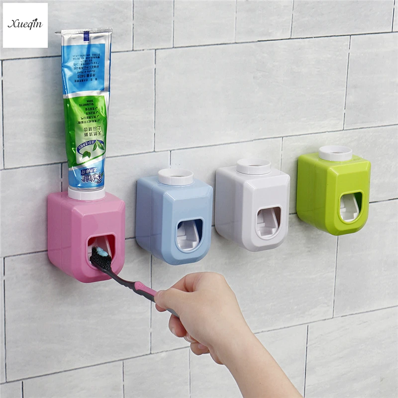 Xueqin 4 Colors Available Automatic Toothpaste Dispenser Squeezer Wall