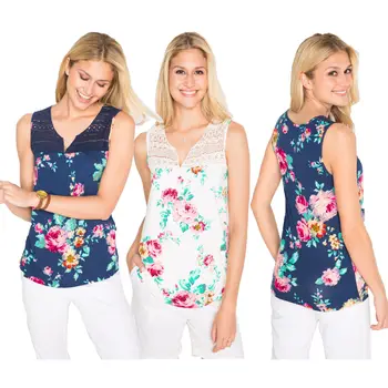 

S-2XL women patchwork hollow out v neck sleeveless t shirt tops summer holiday casual leisure tops t-shirt