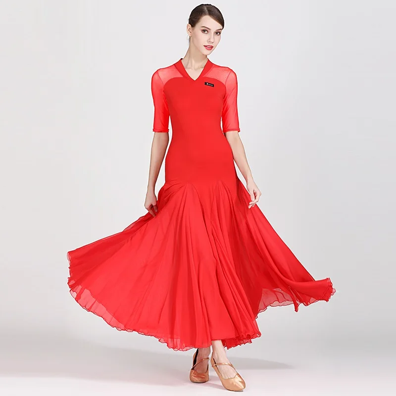 

Ballroom dress stanard women standard dance dresses Spanish dress ballroom practice wear swing flamenco costumes waltz dress