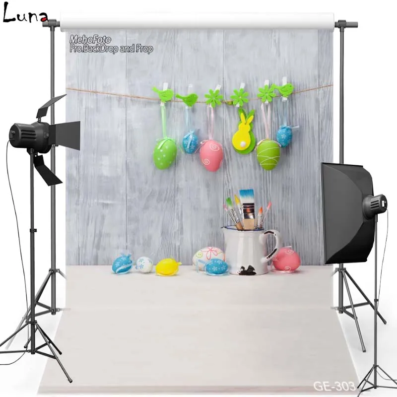 

MEHOFOTO Happy Easter Vinyl Photography Background Backdrop For Children New Fabric Flannel Backdrop For photo studio Props 303